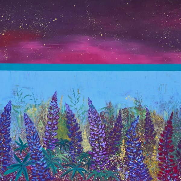 Night of Fireflies/Jāņtārpiņu_nakts (100x80 cm) akrils uz audekla, 2026