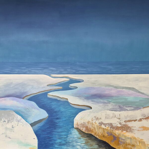"Seaward Flow", akrils uz audekla (120x100), 2025