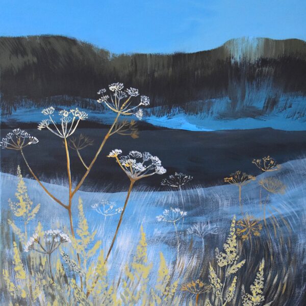 "Sniegs Abavas krastos" akrils/audekls (50x60 cm) 2025