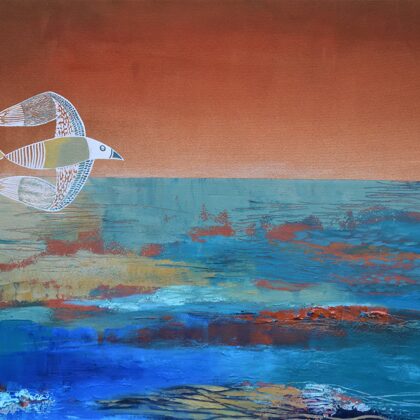 "Vēstnesis" eļļa/audekls (80x120cm) 2022