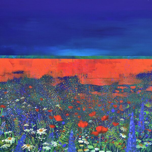 "Pļavas maģija. Violetā" eļļa/audekls (100x120 cm) 2023