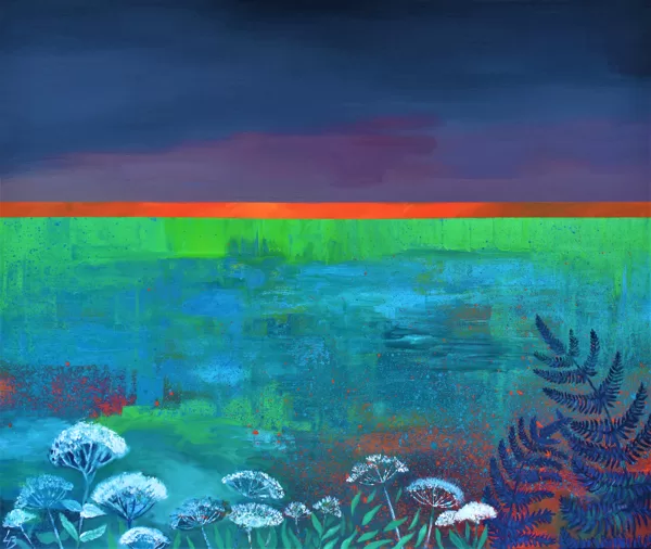 "Pļavas maģija, Zaļā" eļļa/audekls (100x120 cm) 2023-SOLD