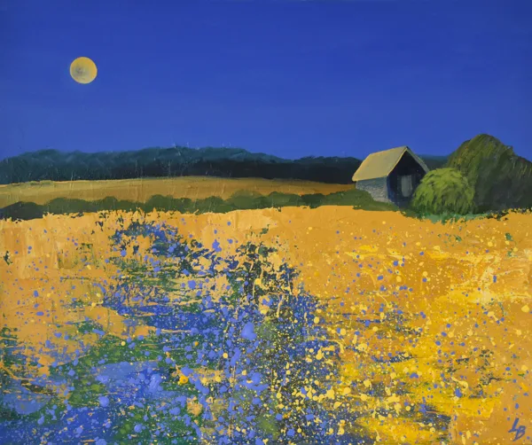 "Zeltainais lauks" akrils/audekls (60x50 cm) 2025