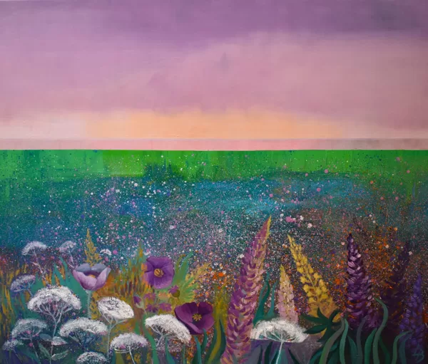"Pļavas maģija. Violetā" eļļa/audekls (120x100 cm) 2024-SOLD