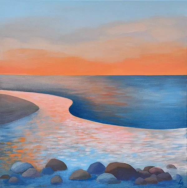Krēslas stundā/Twilight hour (50x50 cm), akrils/audekls, 2026