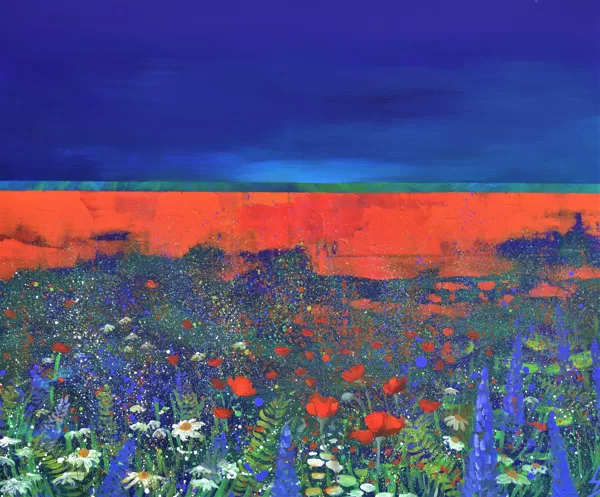 "Pļavas maģija. Violetā" eļļa/audekls (100x120 cm) 2023-SOLD